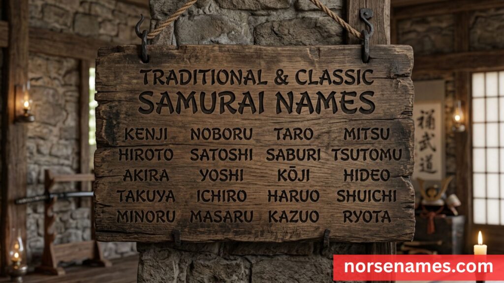 Traditional and Classic Samurai Names