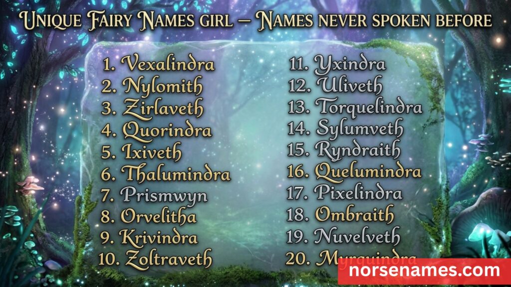 Unique Fairy Names Girl