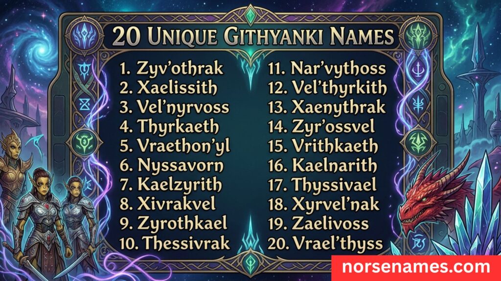 Unique Githyanki Names