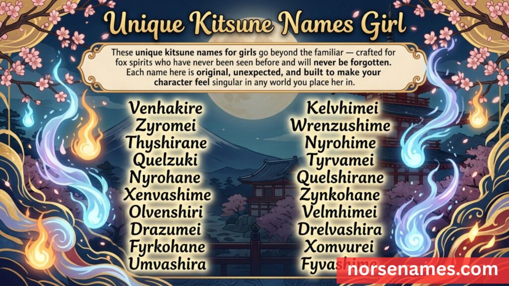 Unique Kitsune Names Girl