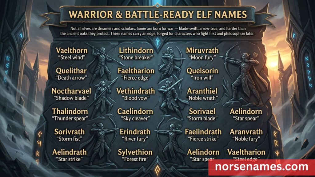 Warrior & Battle-Ready Elf Names (Elven Names )