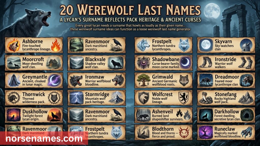 Werewolf Last Names