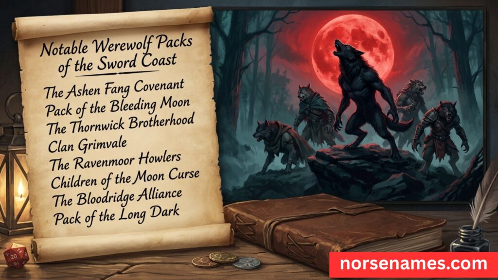 Werewolf Pack Names for DnD Campaigns