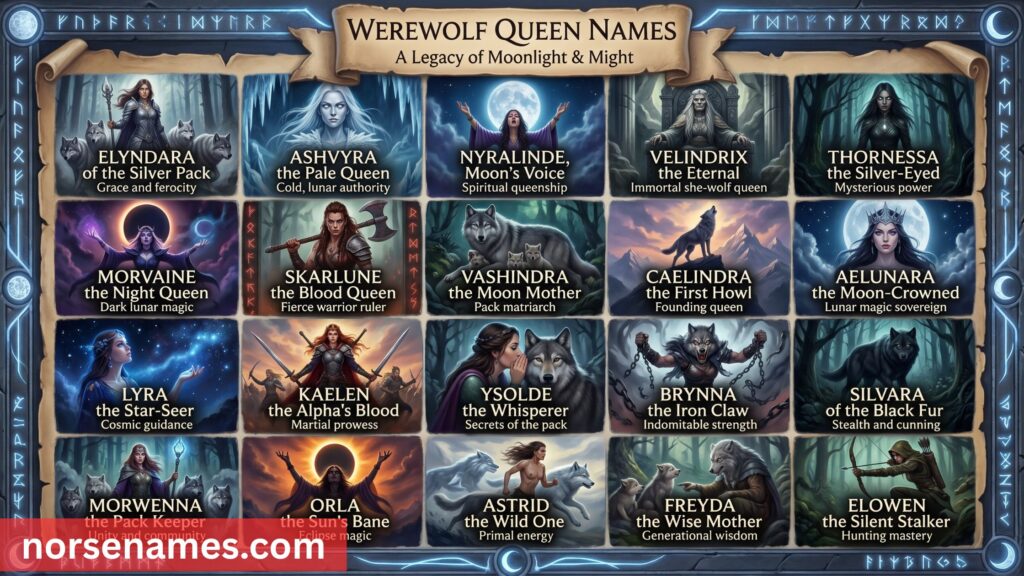 Werewolf Queen Names