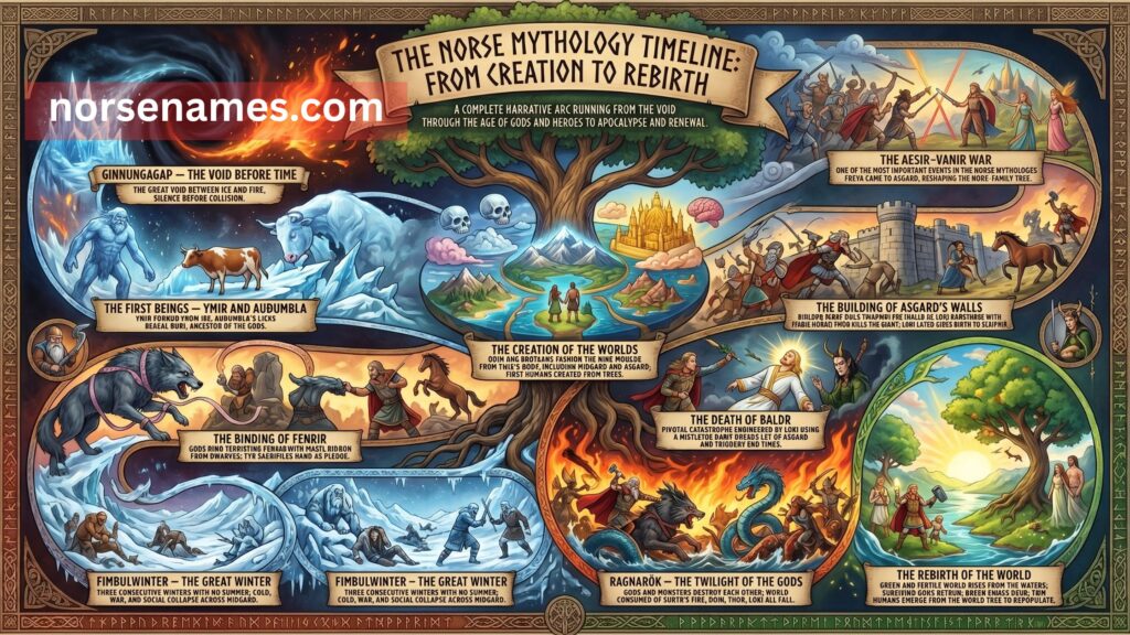 norse mythology timeline