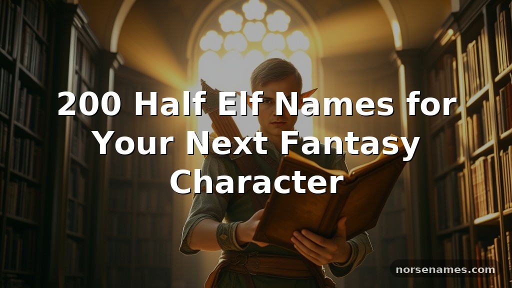 200 Best Half Elf Names for Your Next Fantasy Character
