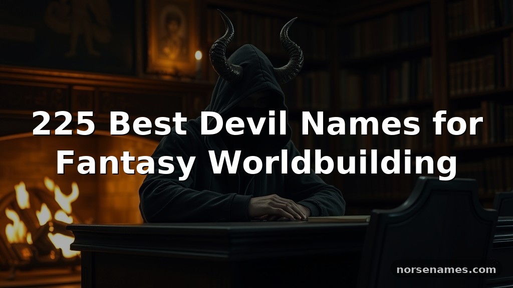 225 Best Devil Names for Fantasy Worldbuilding