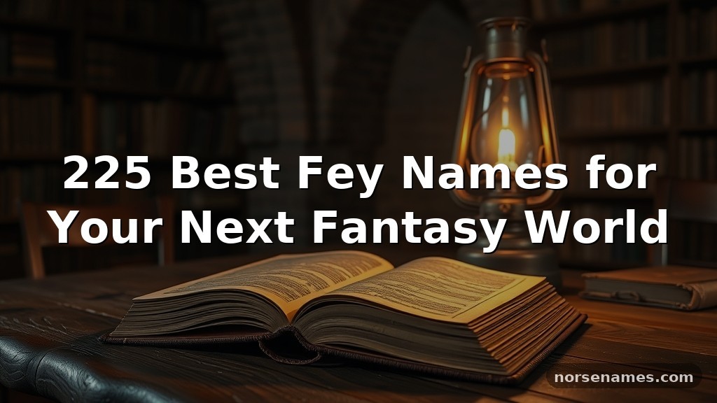 225 Best Fey Names for Your Next Fantasy World
