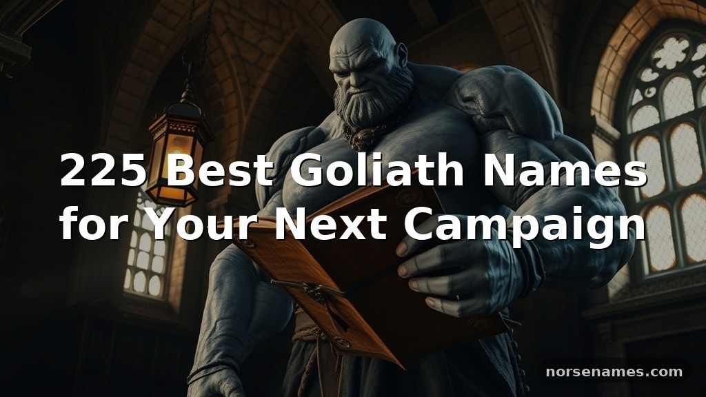 225 Best Goliath Names for Your Next Campaign