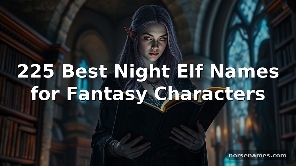 225 Best Night Elf Names for Fantasy Characters