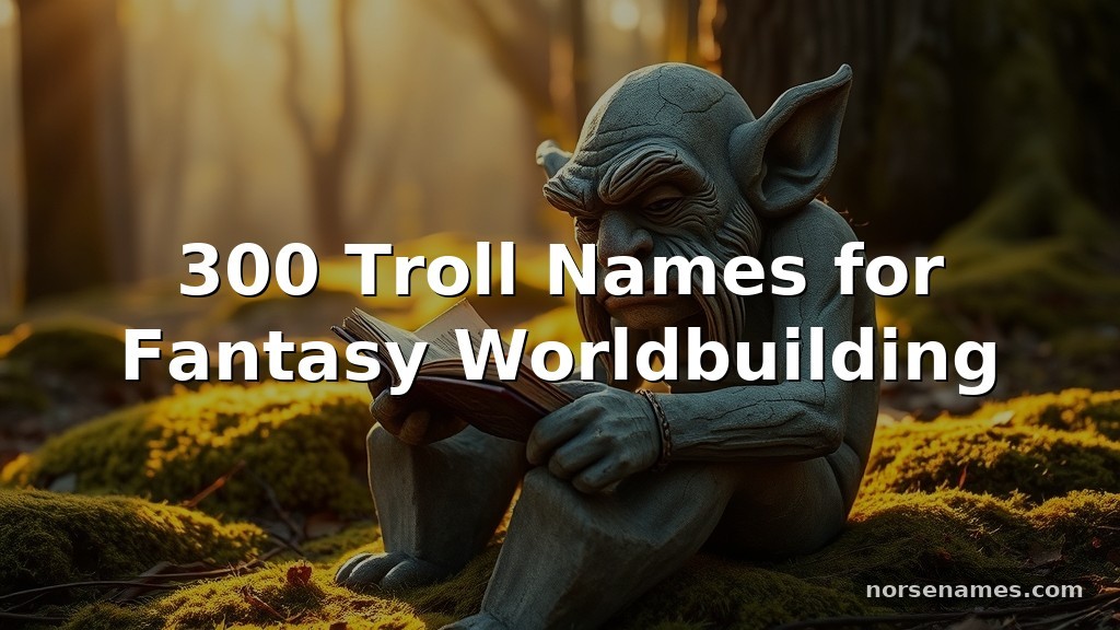 300 Best Troll Names for Fantasy Worldbuilding